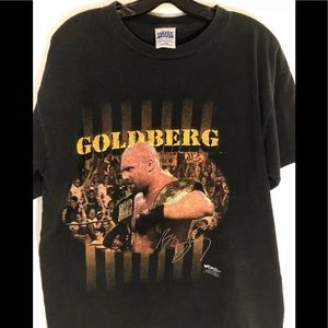 Vintage 1998 WCW Wrestling Goldberg Black T Shirt